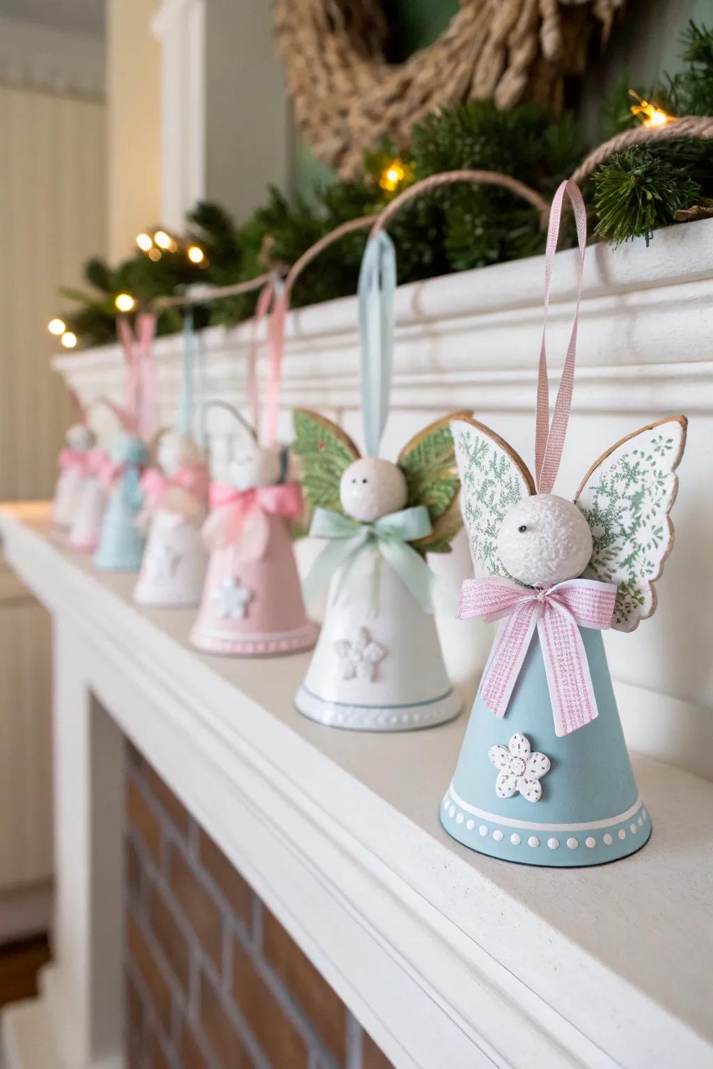 Clay pot angels add a touch of grace to your holiday decor.