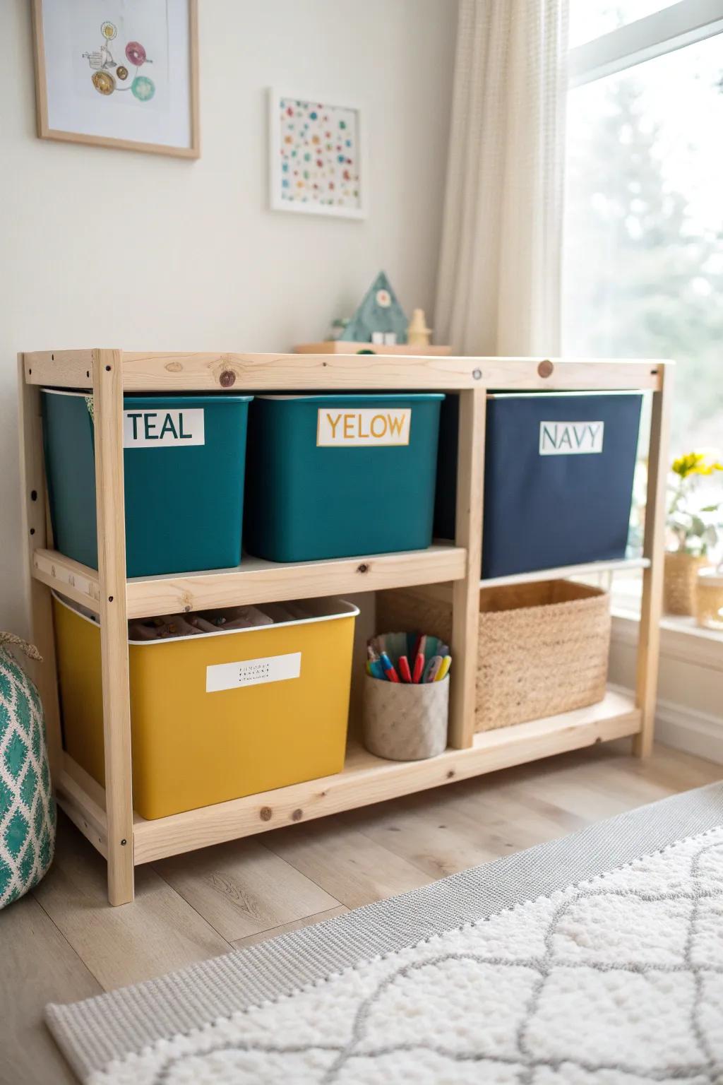 Transform your old changing table into a stylish toy organizer that brings order and charm to your child's play space!