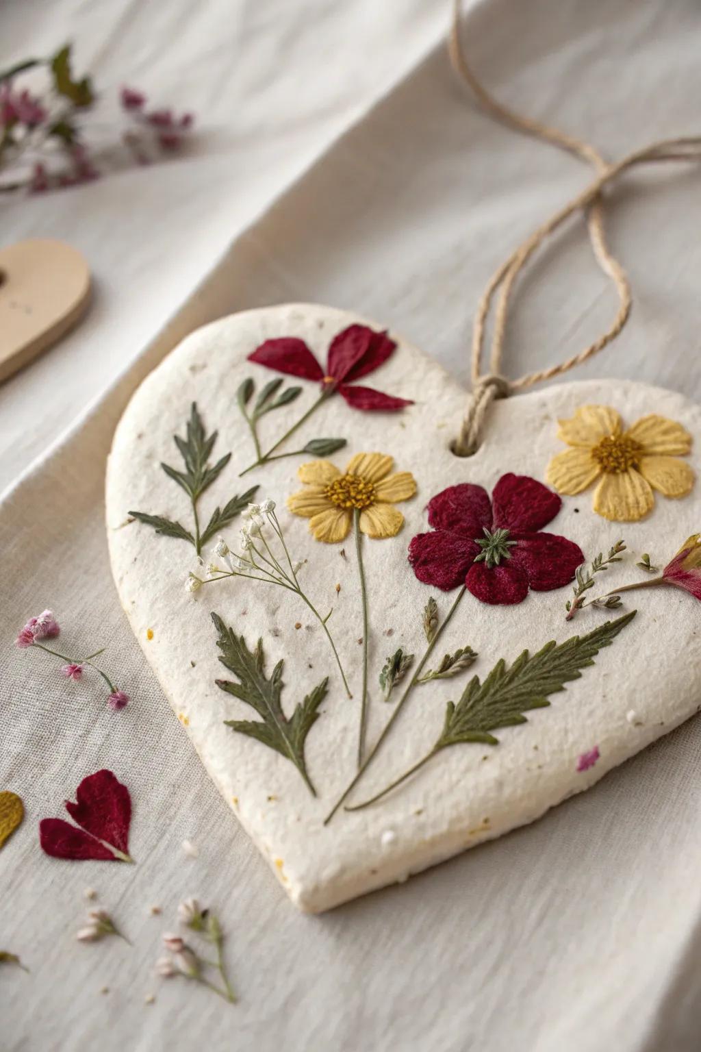 Embrace nature's elegance with these handcrafted salt dough hearts, where simplicity meets natural beauty.