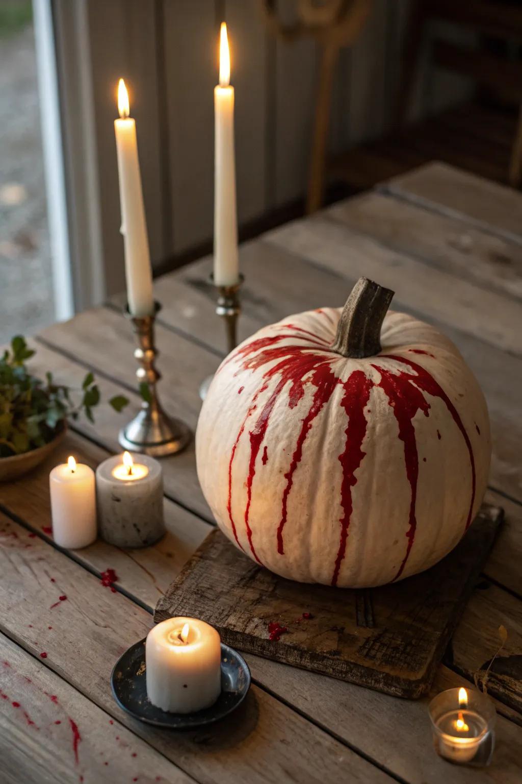 Dripping blood pumpkins are perfect for horror enthusiasts.