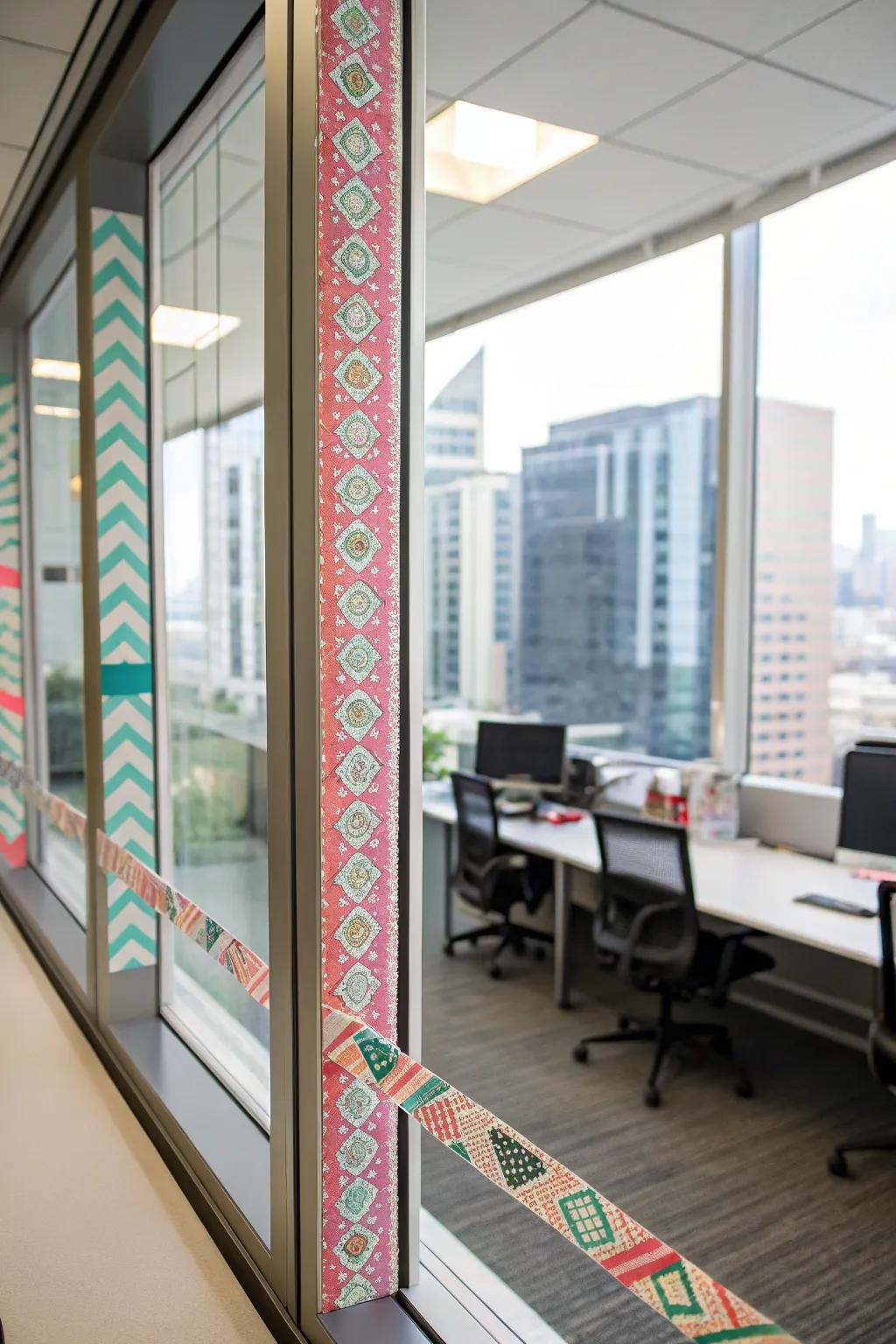 Enhance architectural features with custom washi tape borders.