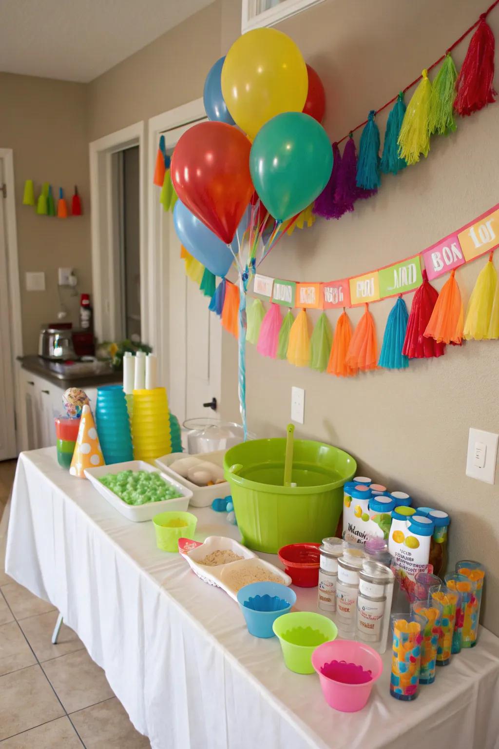 A DIY slime party pack for a fun-filled event.