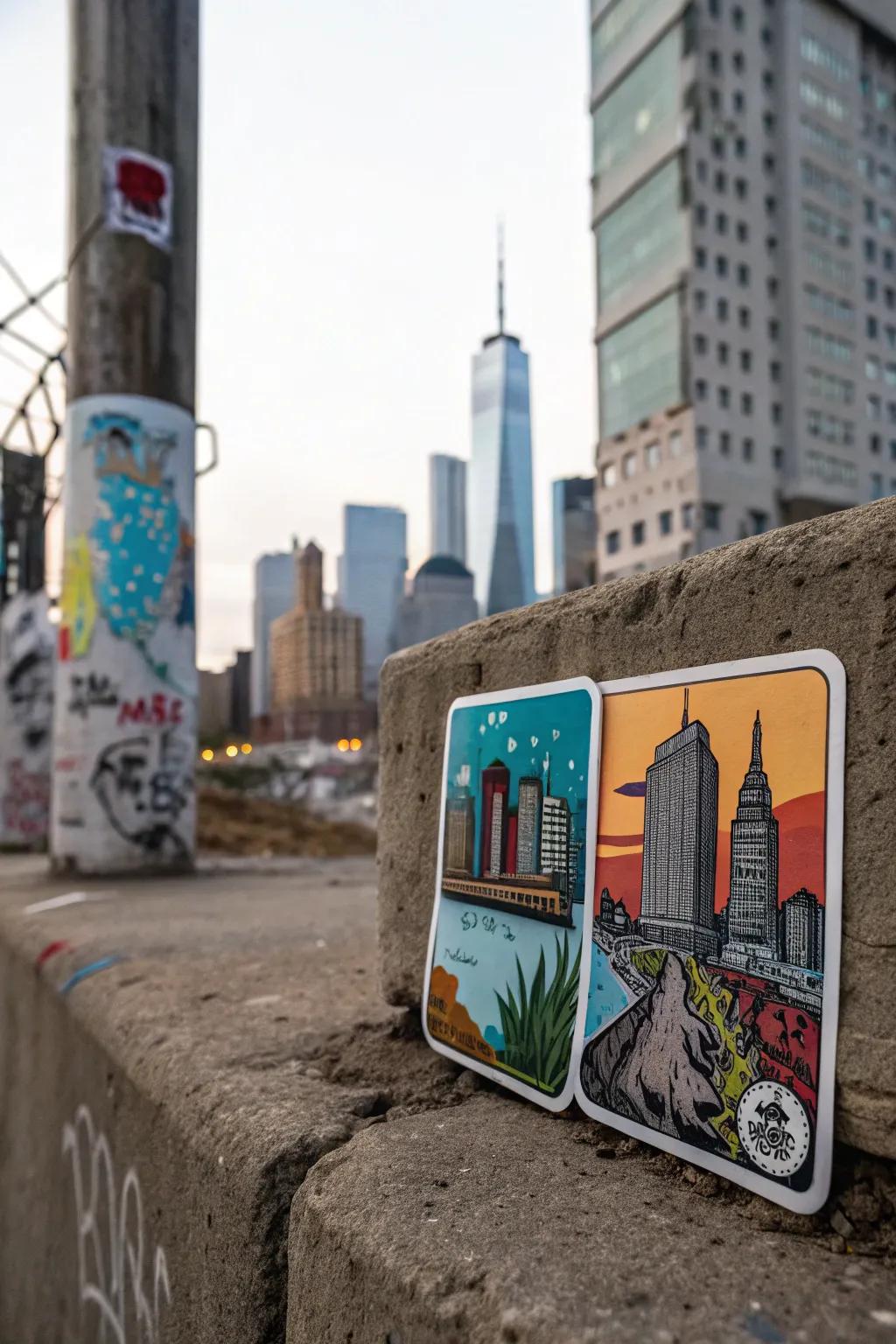 Urban adventure stickers for city lovers.