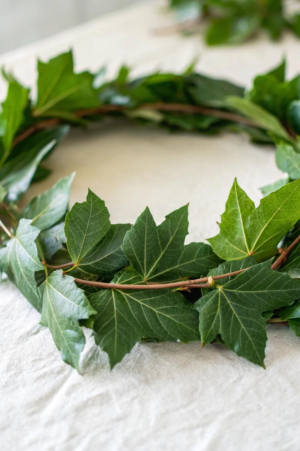 Embrace your inner forest royalty with this charming leaf crown, a perfect summer craft for little ones.