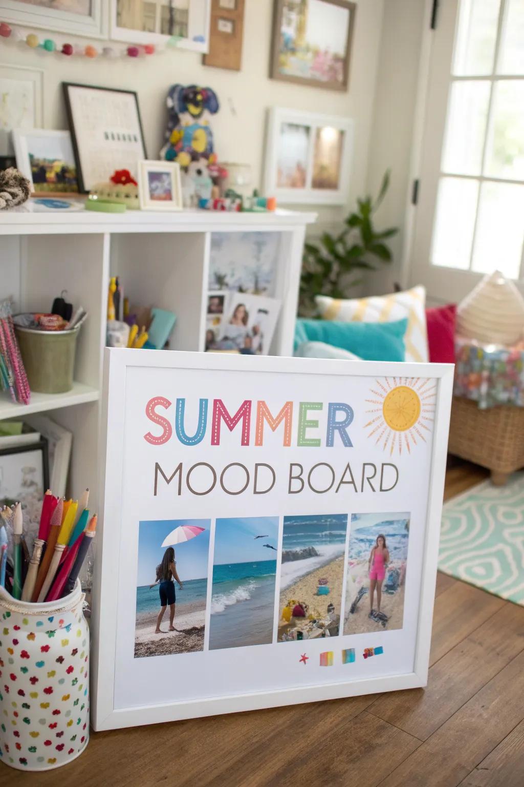 Let your creativity flow with a summer-themed mood board.