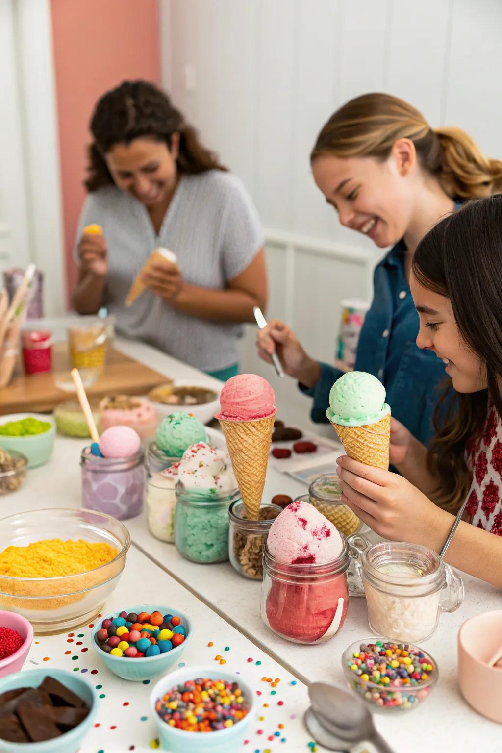 An ice cream social is a sweet way to celebrate summer.