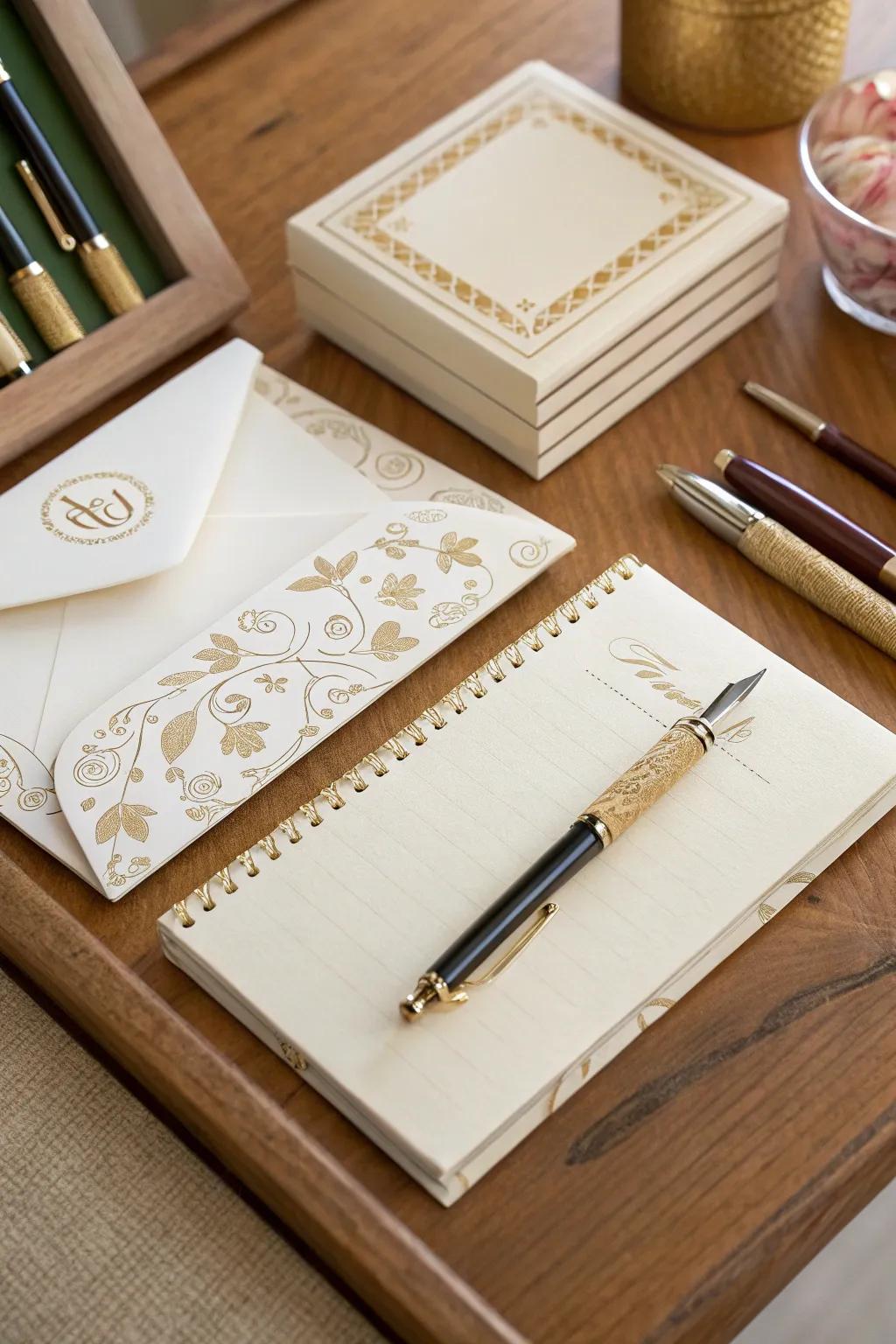 Writing made special with personalized stationery.