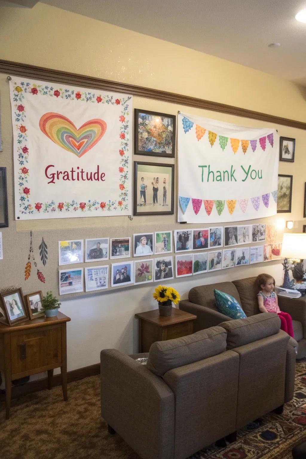 Show multifaceted appreciation with a collage of gratitude thank you poster.