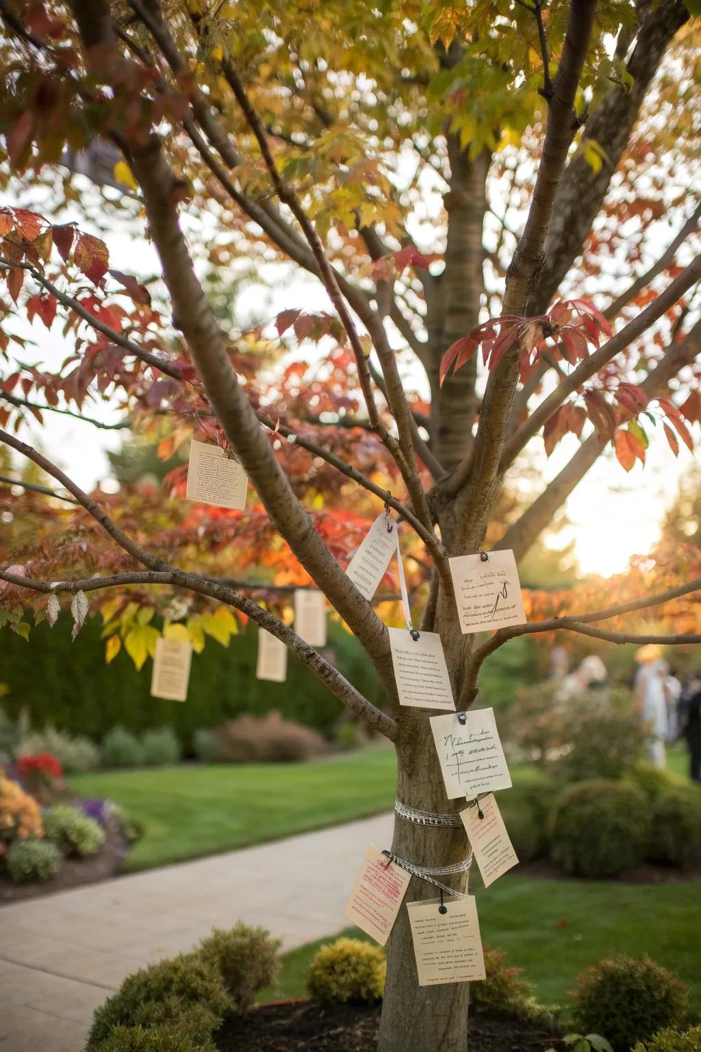 A tree of gratitude to inspire thankfulness.