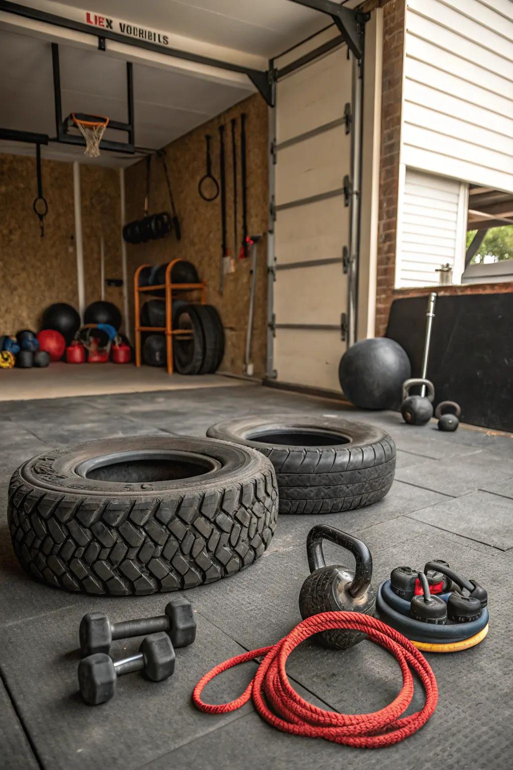 DIY Tire Training Equipment for Home Workouts