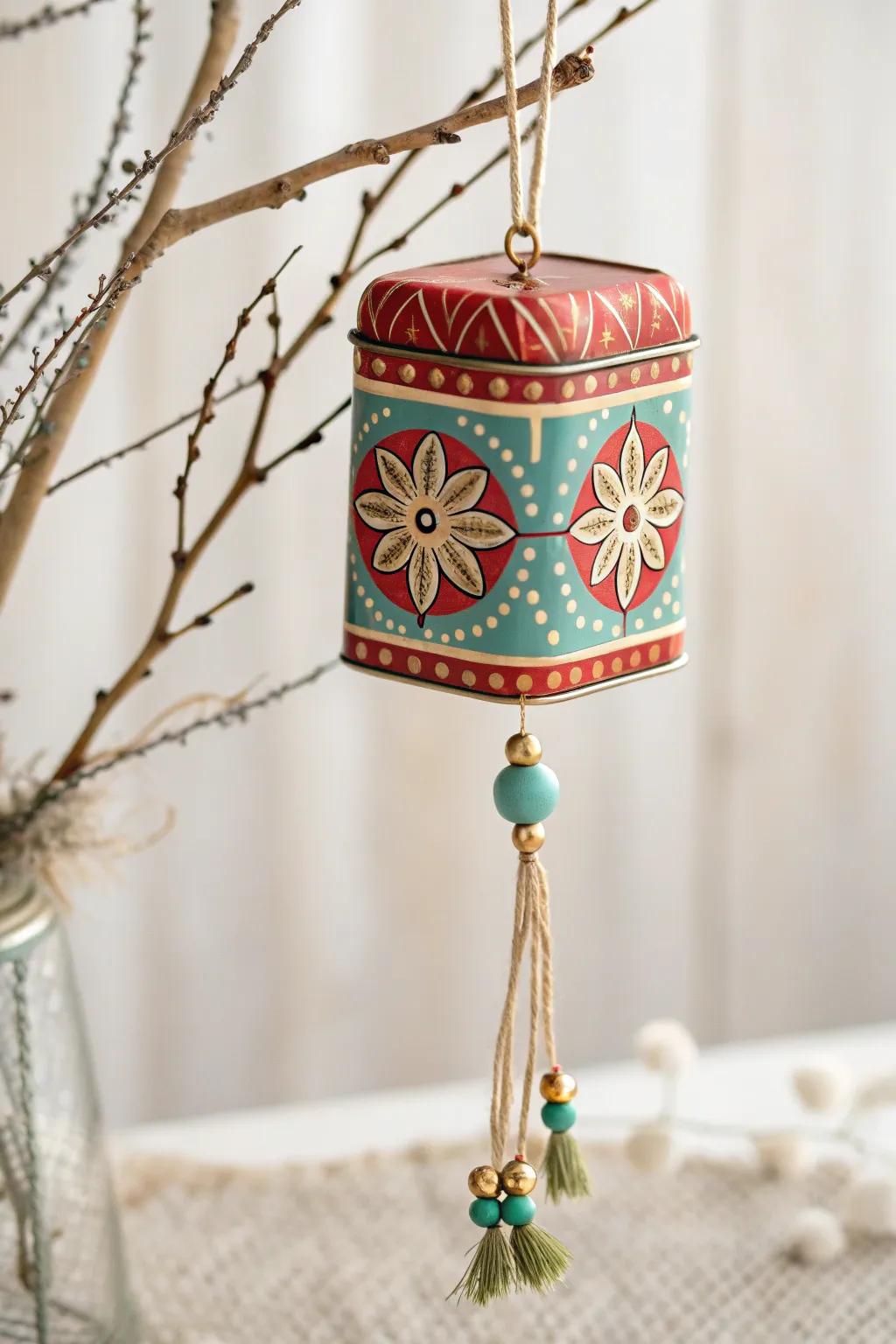 From Trash to Treasure: Transform mint tins into stunning vintage ornaments for your holiday decor.