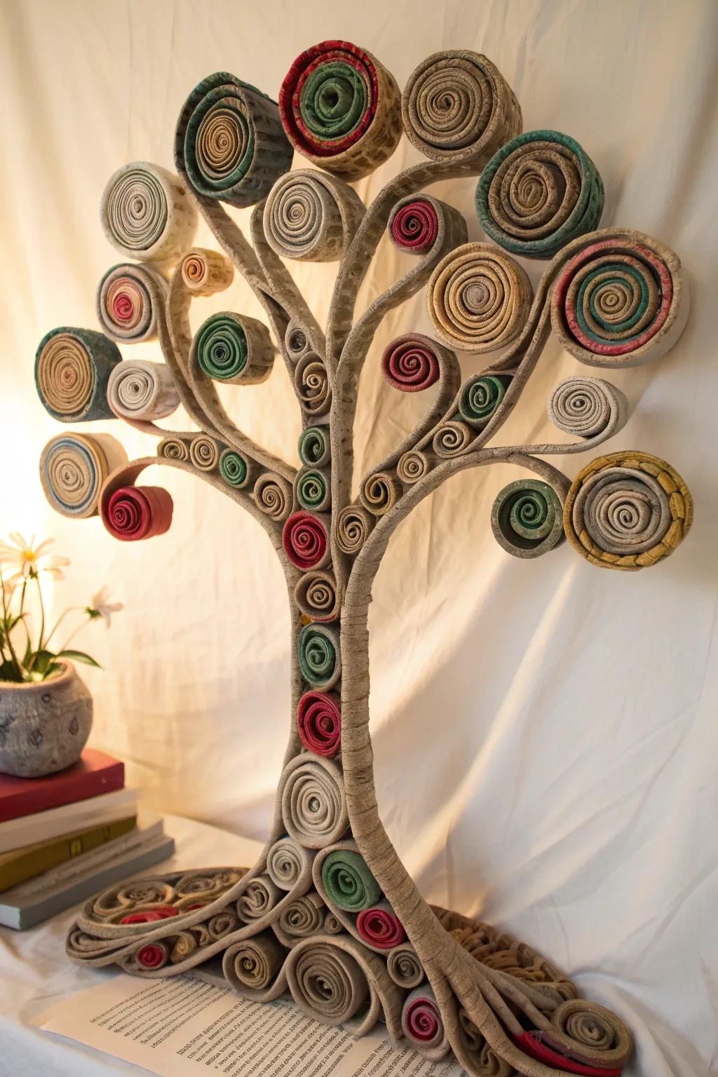 Transform old magazines into a stunning tree of life art piece, blending minimalist beauty with bold colors.