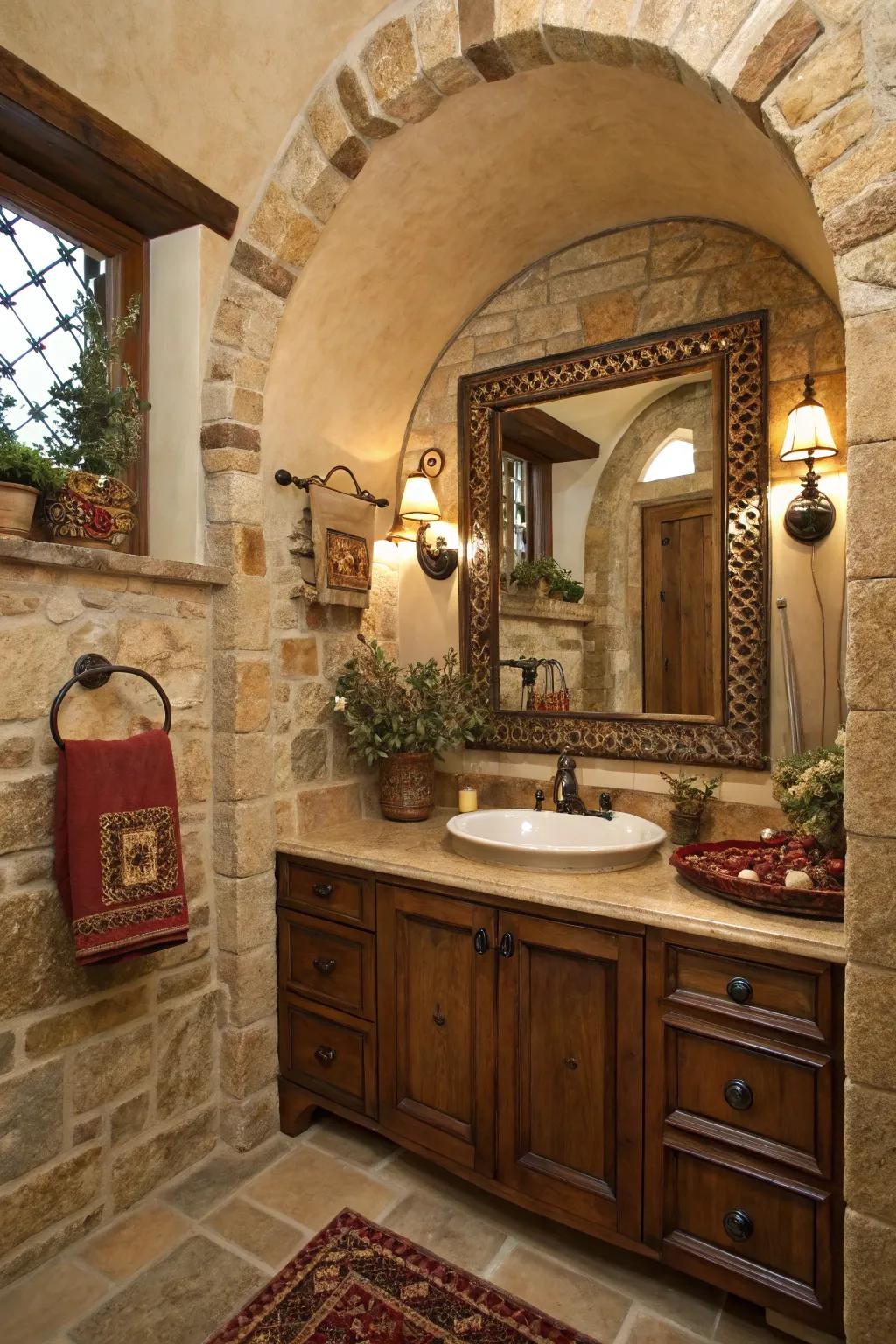 Elegant arches adding traditional charm.