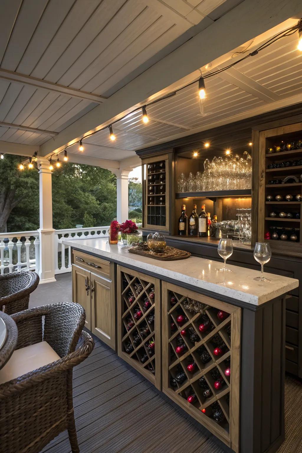 Savor elegance with a sophisticated wine bar.