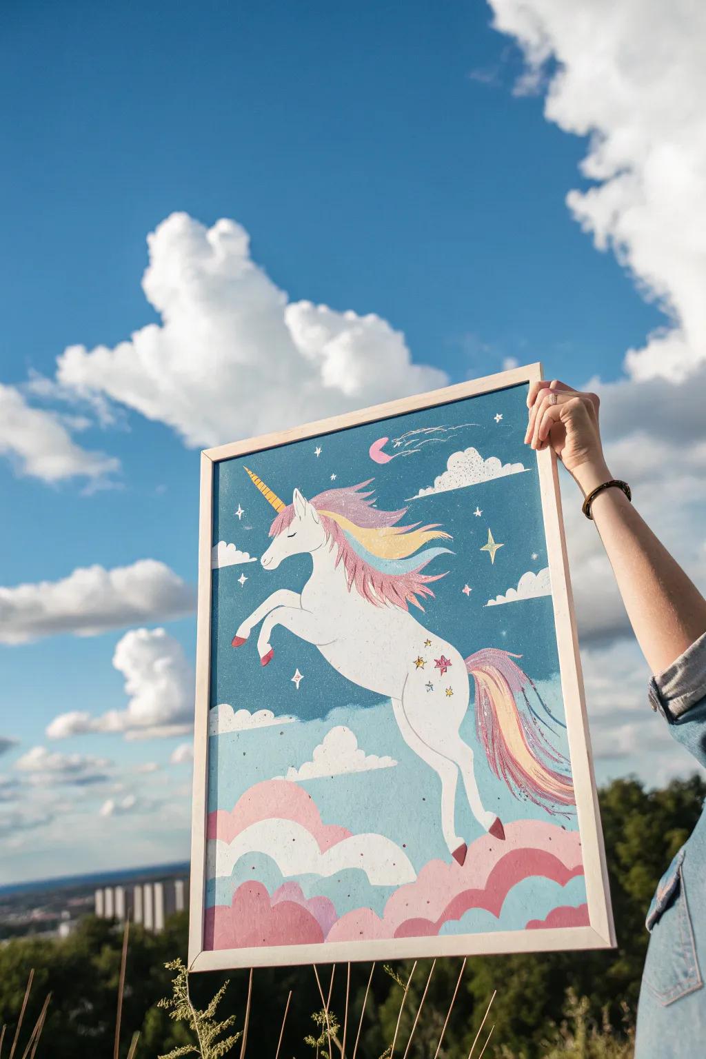 Let your imagination soar with enchanting unicorn dreams in the sky.