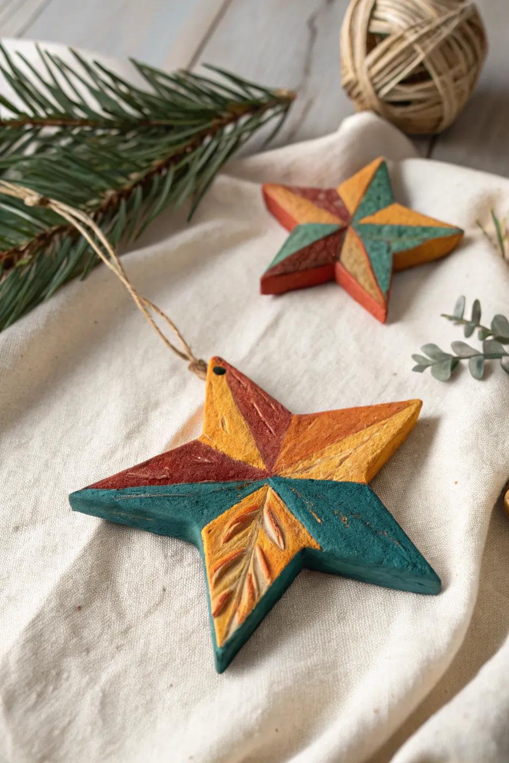 Transform clay into colorful stars and let creativity shine this festive season!