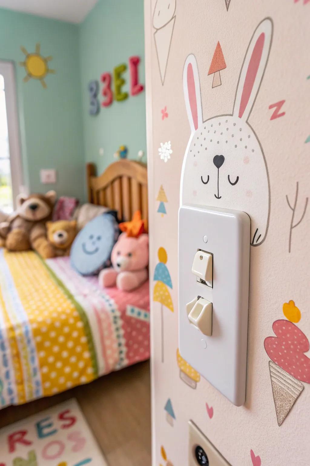 Themed switches that add character and fun to children's rooms.