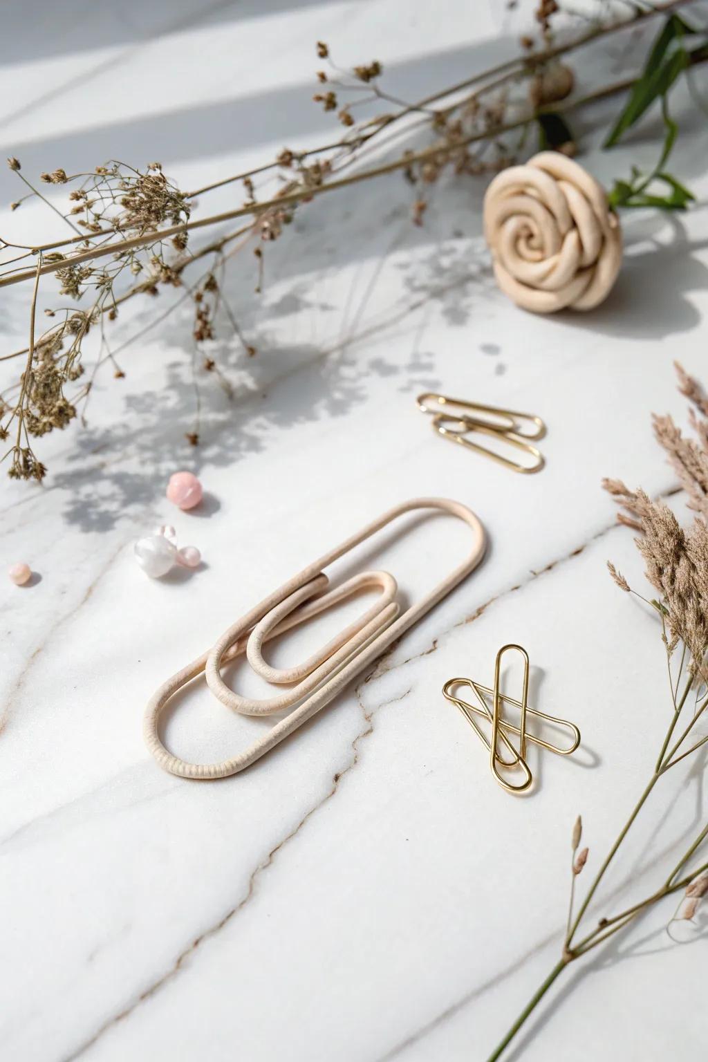 Embrace the art of simplicity with a twist: tiny sculptures crafted from paper clips.