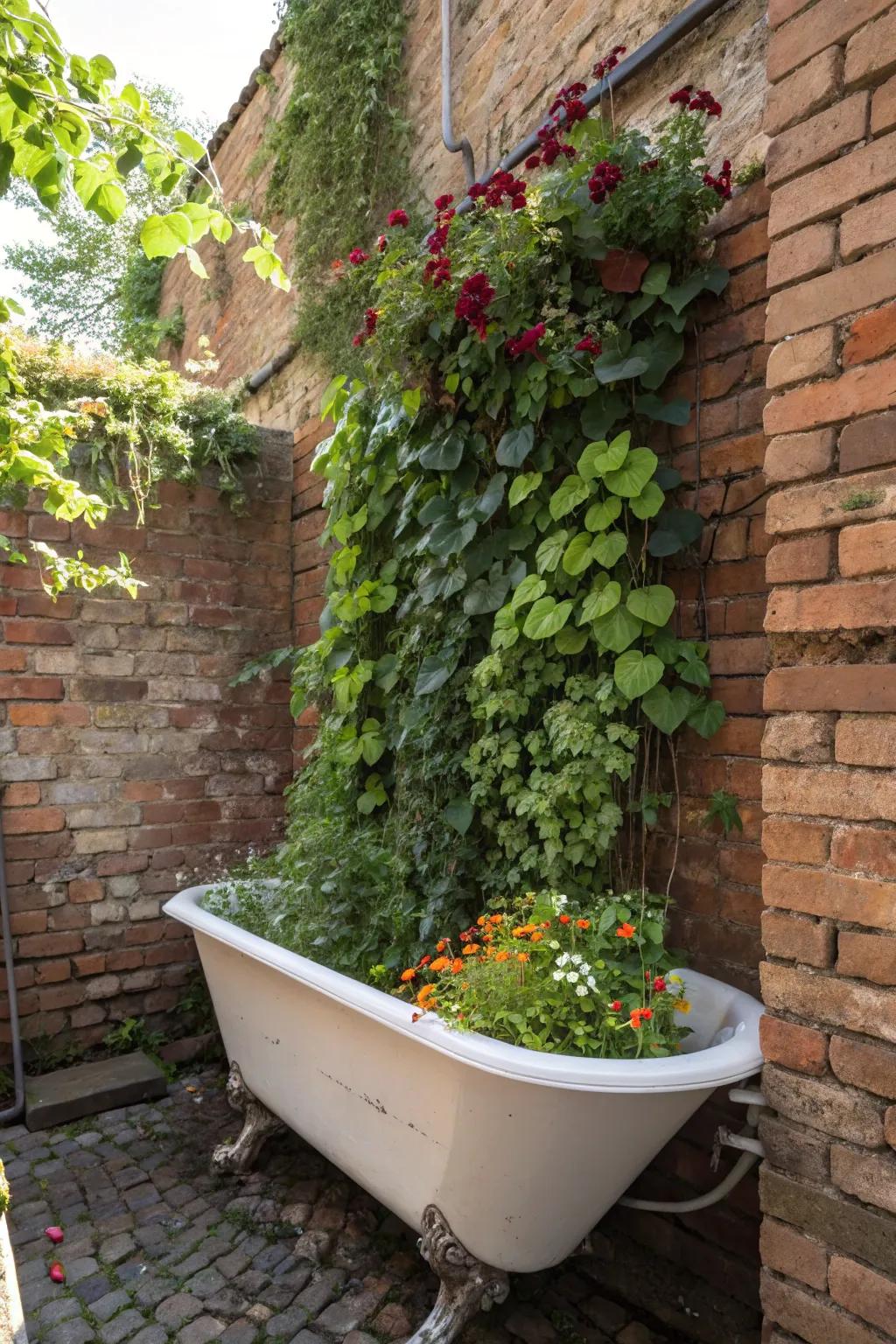 Transform vintage charm into a lush vertical oasis. 🌿 #Craftsmanship #VerticalGarden