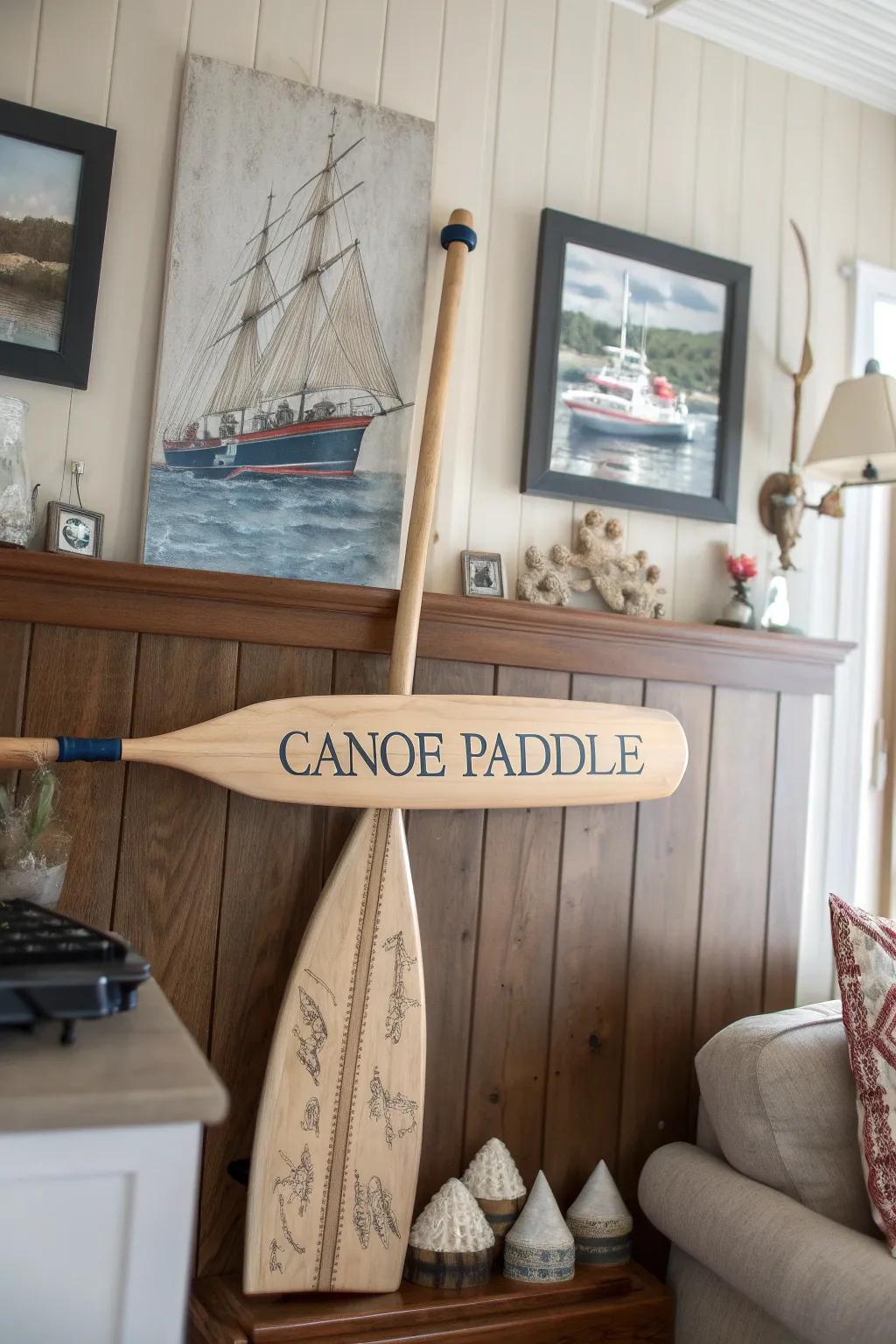 A canoe paddle guest book is ideal for water enthusiasts.