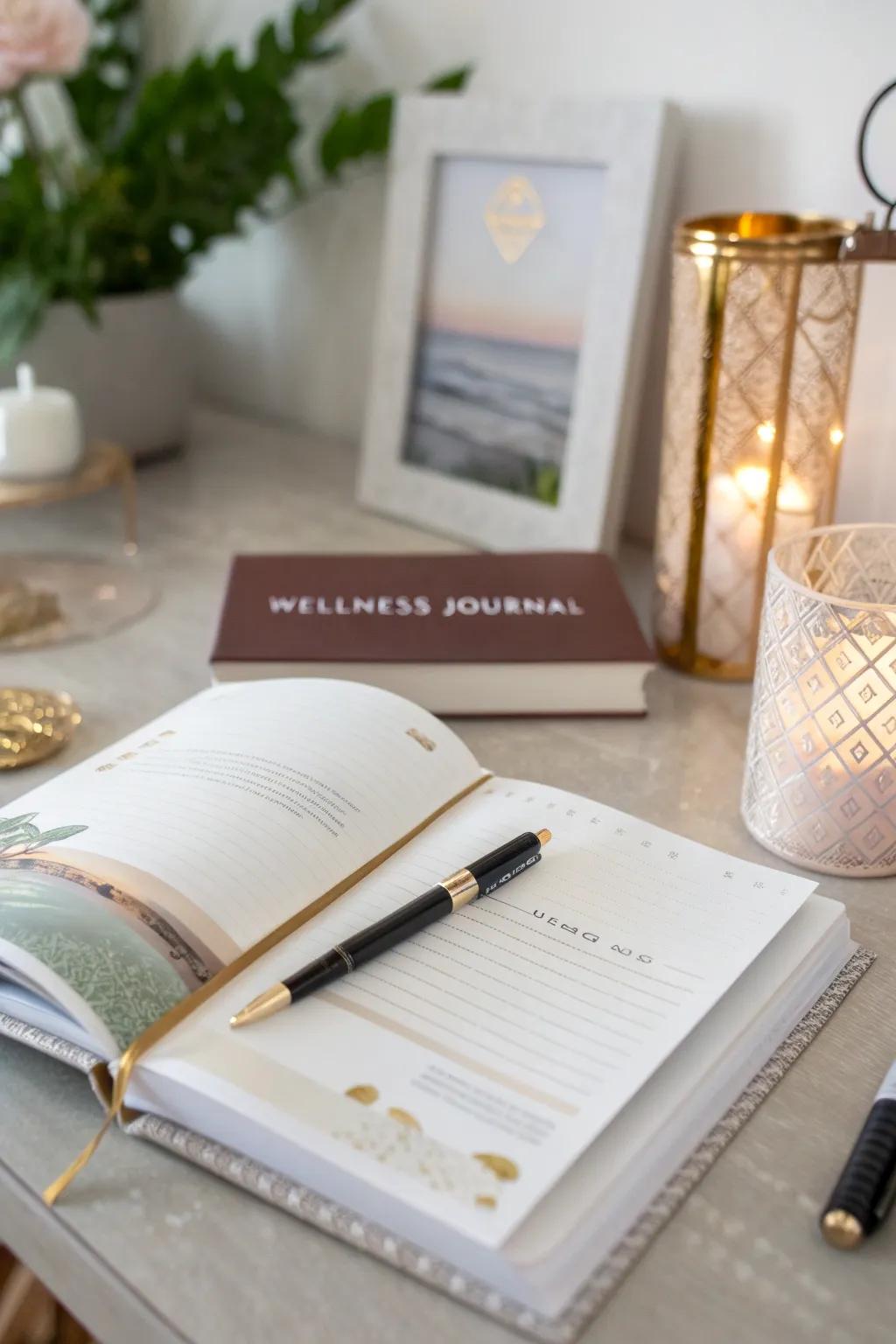 Promote mindfulness with a beautifully crafted wellness journal.