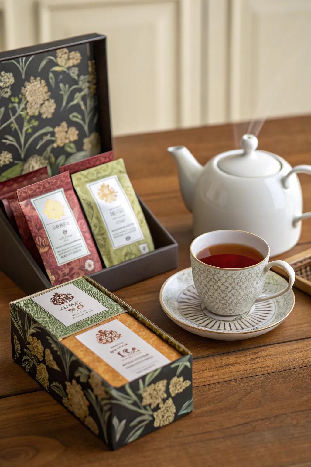 Savor serenity with a gourmet tea set.