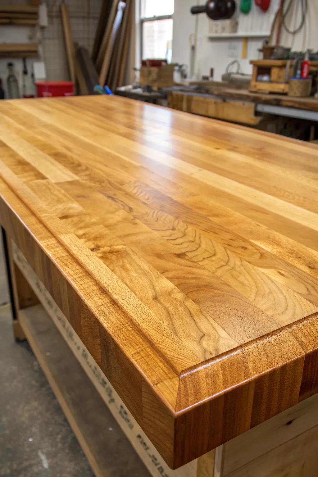 Discover the timeless elegance of a maple workbench top, where durability meets classic style.