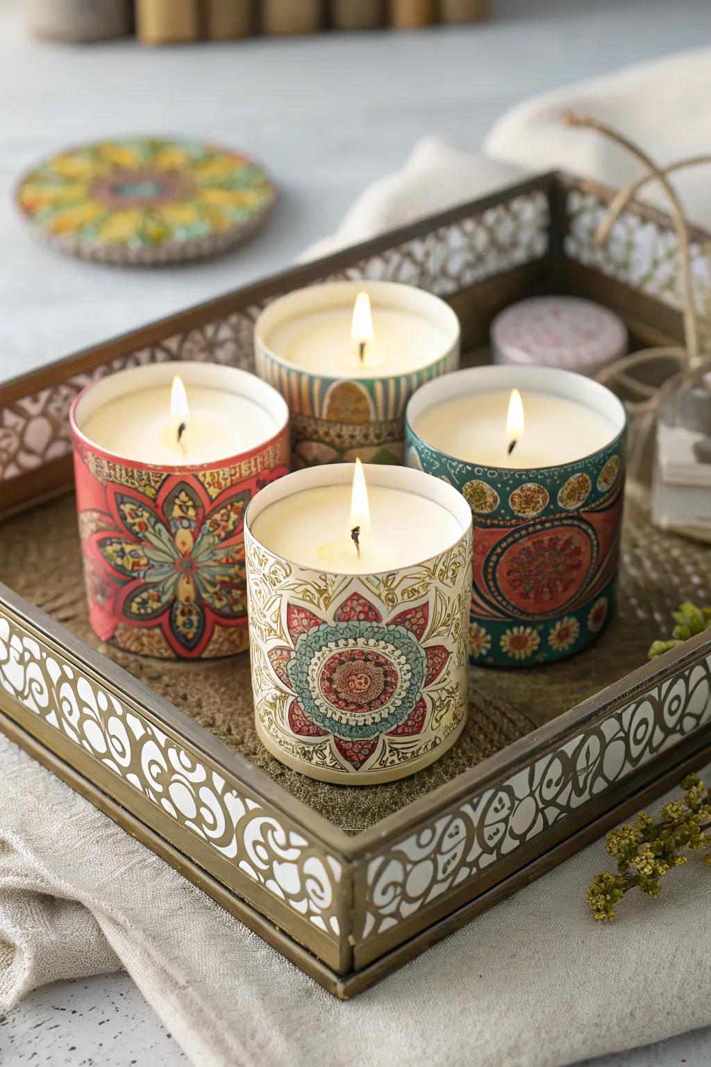 Light up your space with a calming scented candle set.