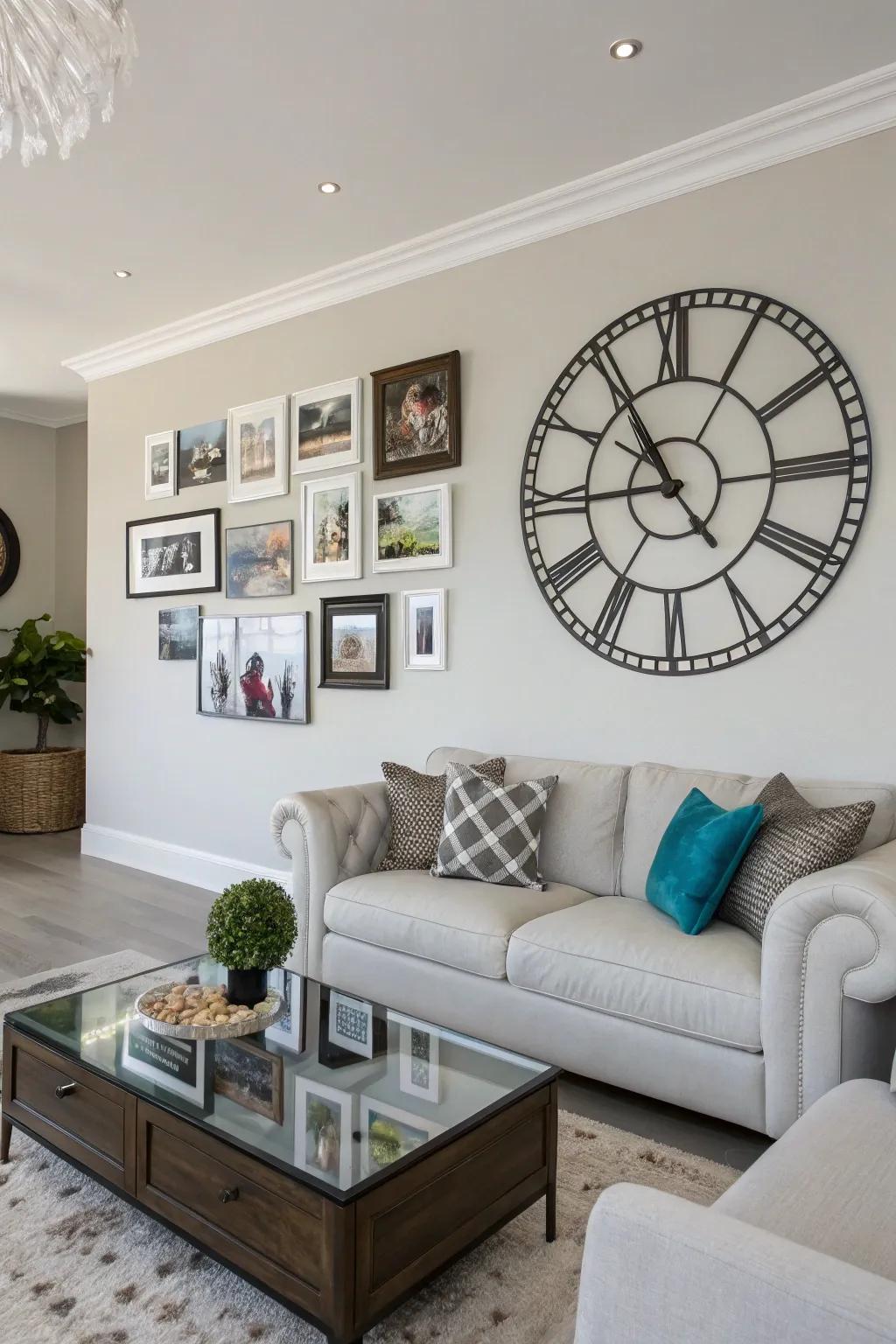 Keep track of time with a personalized photo wall clock