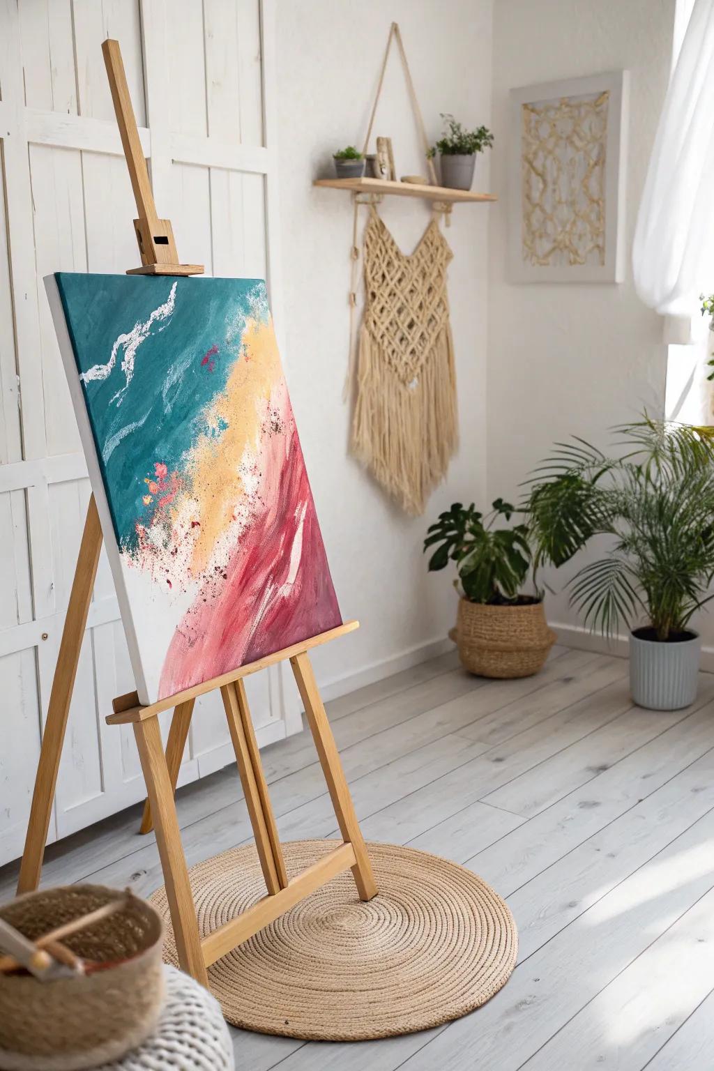 Unleash your creativity with an abstract color burst – a unique masterpiece awaits on your canvas.