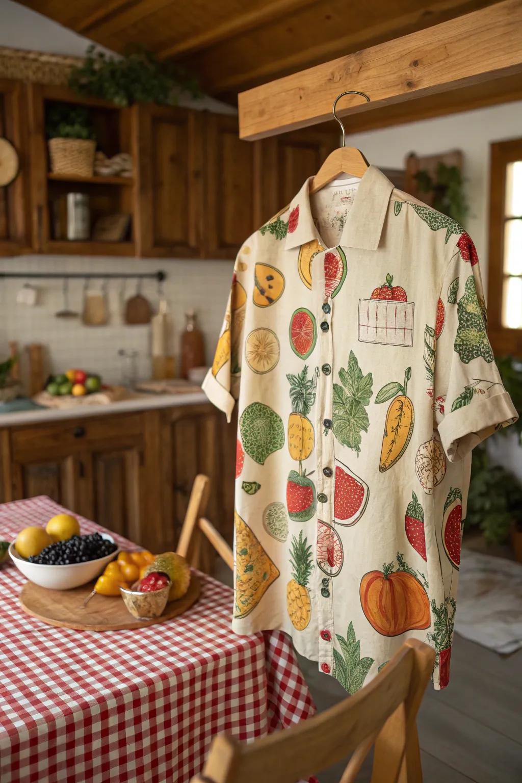 Whip up a culinary creation shirt for school fun.