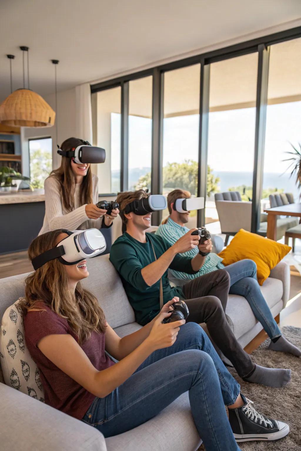 Step into virtual worlds with an exciting VR gaming party.