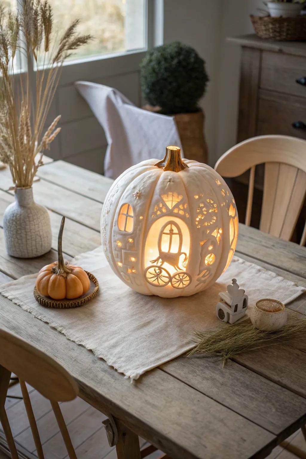 Transform your pumpkin into a fairytale masterpiece with minimalist elegance. ✨🎃 #ScandiBohoMagic