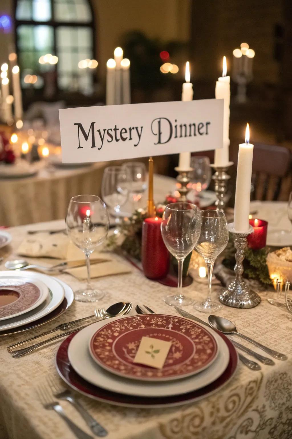 Solve a mystery while dining with friends.