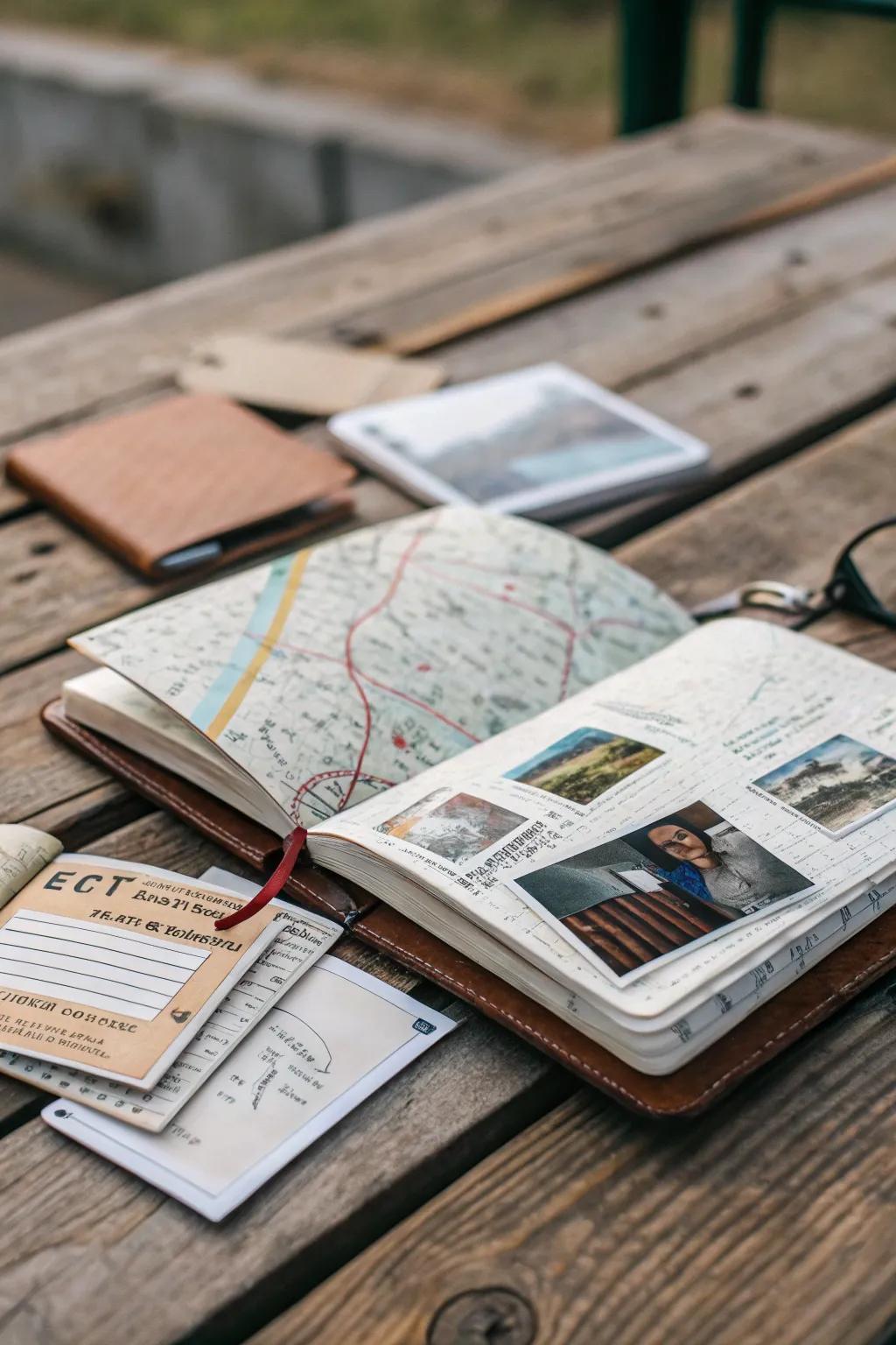 Relive your adventures with a keepsake travel journal made from an old book.