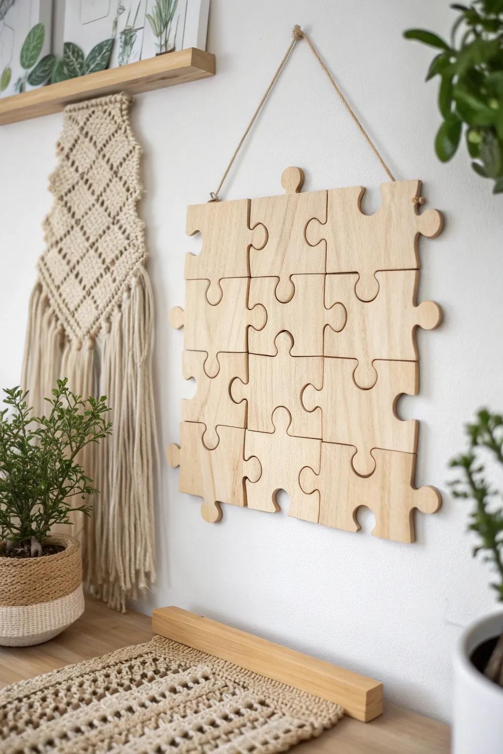 Celebrate unity and creativity with a puzzle piece birthday display, where each piece completes the picture. Embrace the beauty of togetherness!