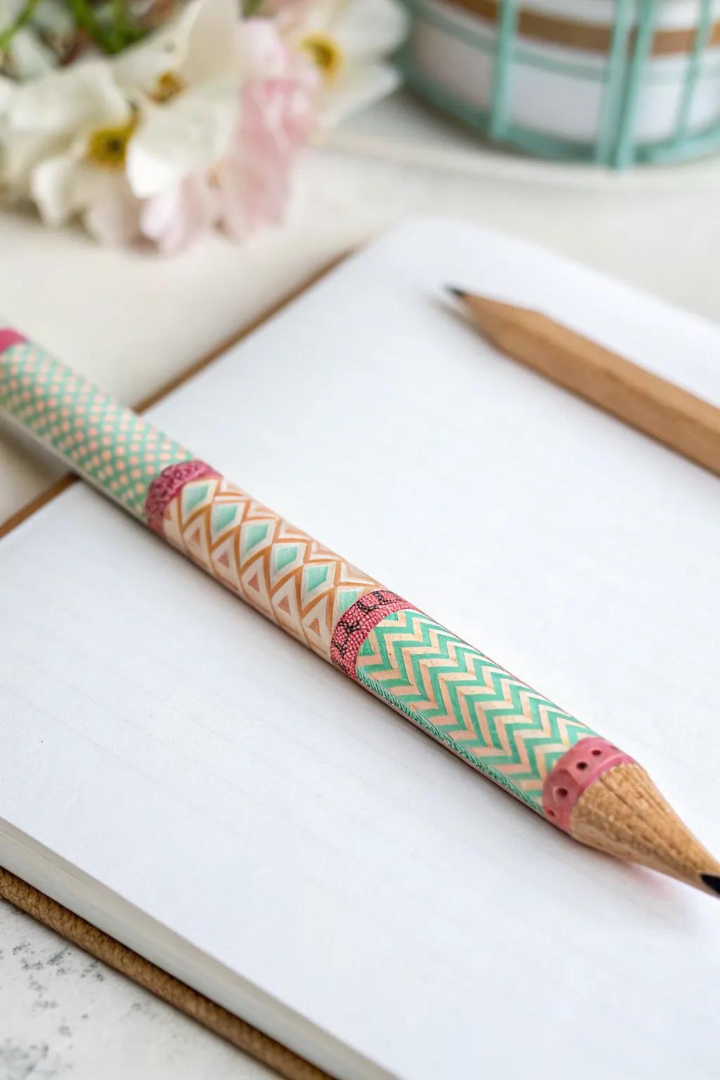 Elevate your school supplies with washi tape! Simple, stylish, and oh-so-chic.