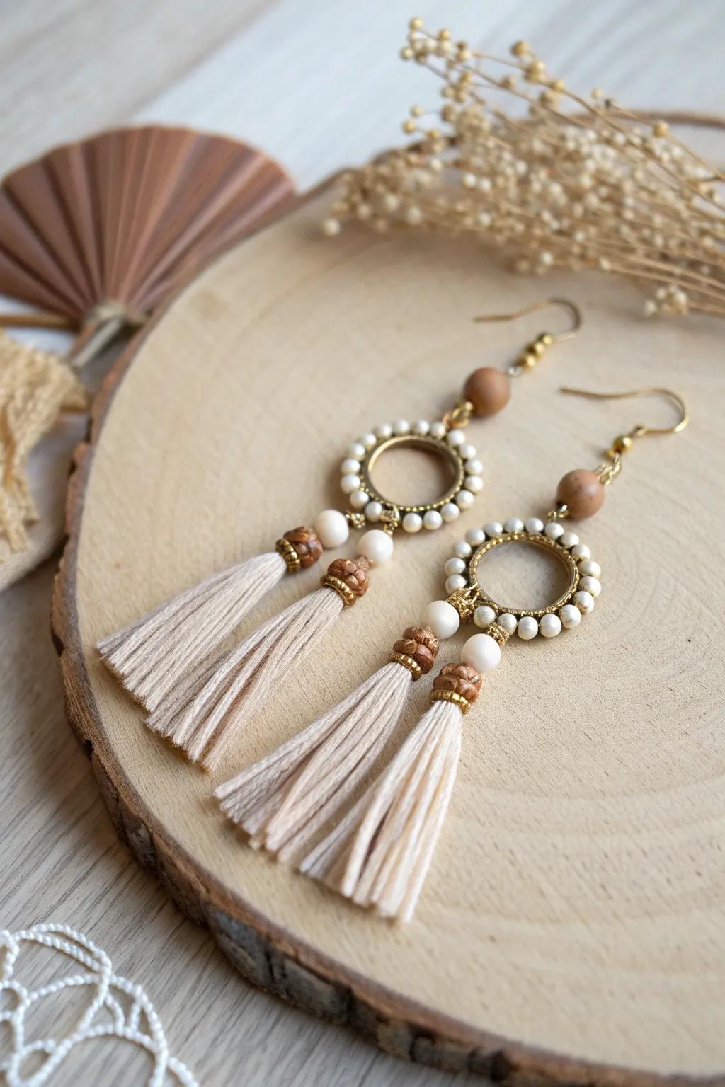 Eclectic Elegance: Discover the art of combining beads with fabric and leather for a truly unique statement piece.