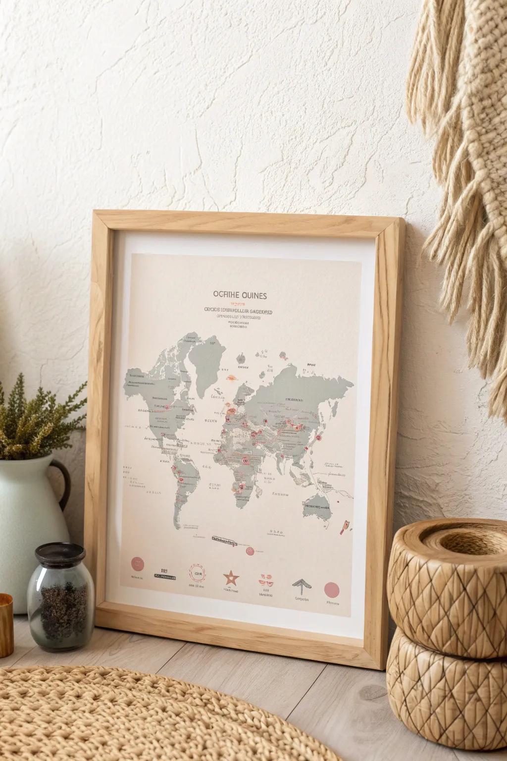 Celebrate your friendship's journey with a bespoke map that tells your story beautifully.