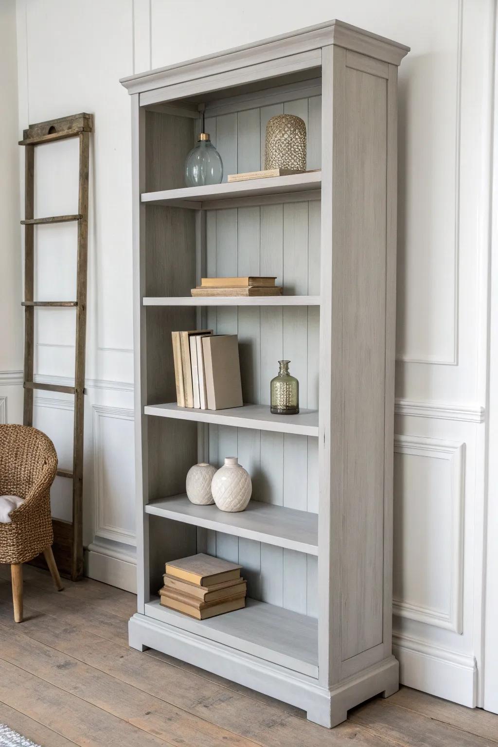 Elevate your space with a sleek monochrome bookshelf—simplicity meets sophistication in Scandinavian style.