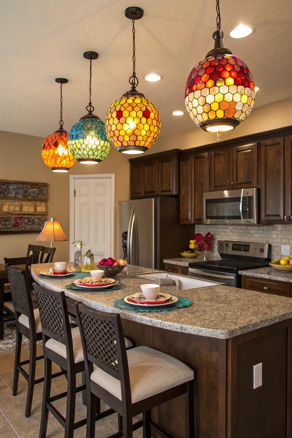 Colorful lighting adds personality and fun.