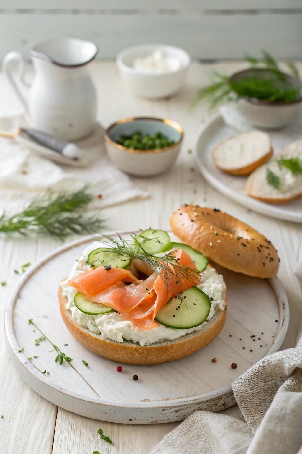 Elevate your morning with a touch of New York elegance: the perfect bagel station.