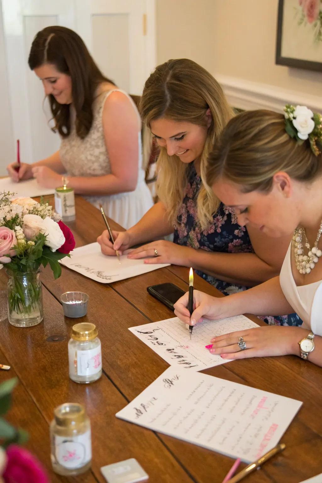 Learn the art of elegant lettering with a calligraphy workshop.