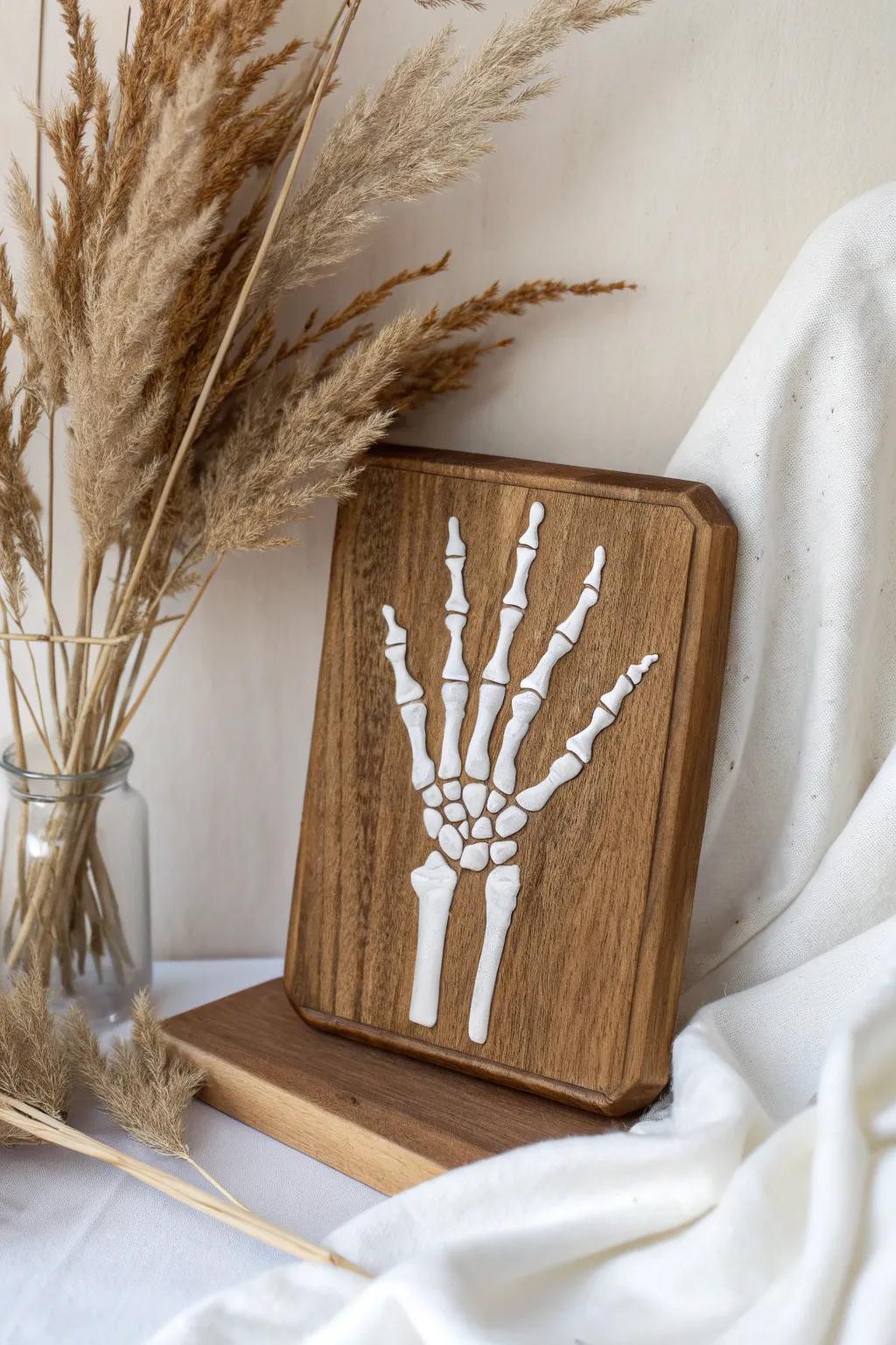 A touch of whimsy meets Scandinavian elegance with this animated Halloween sign.