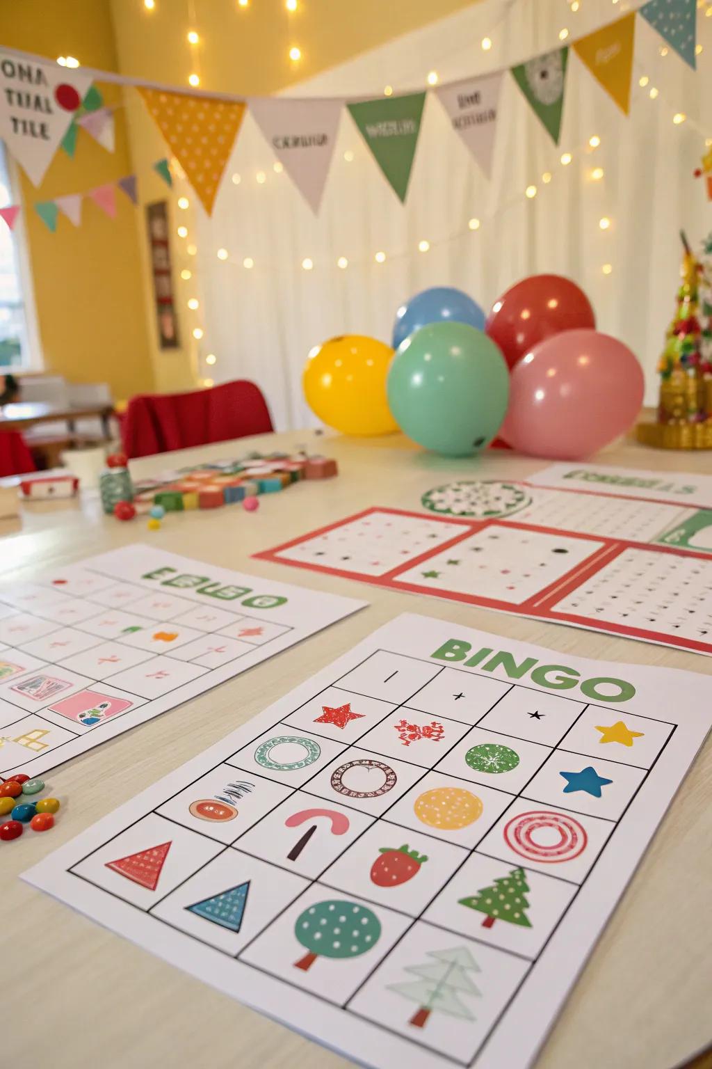 Themed bingo cards keep your holiday celebrations diverse and exciting.