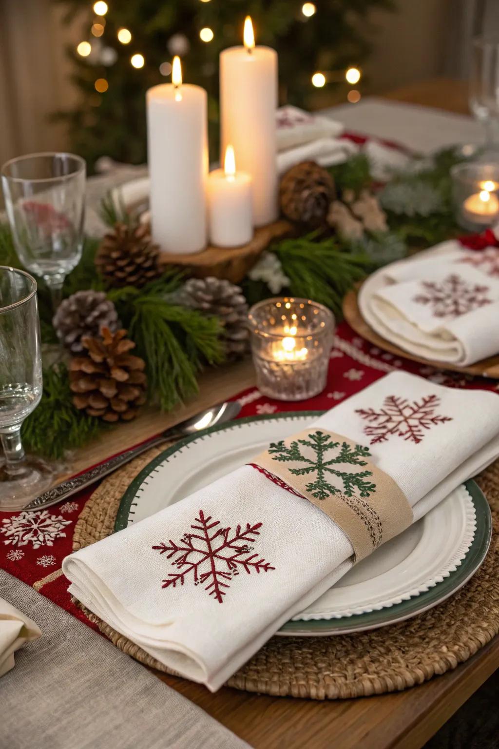 Themed napkin holders add a festive touch to your buffet.