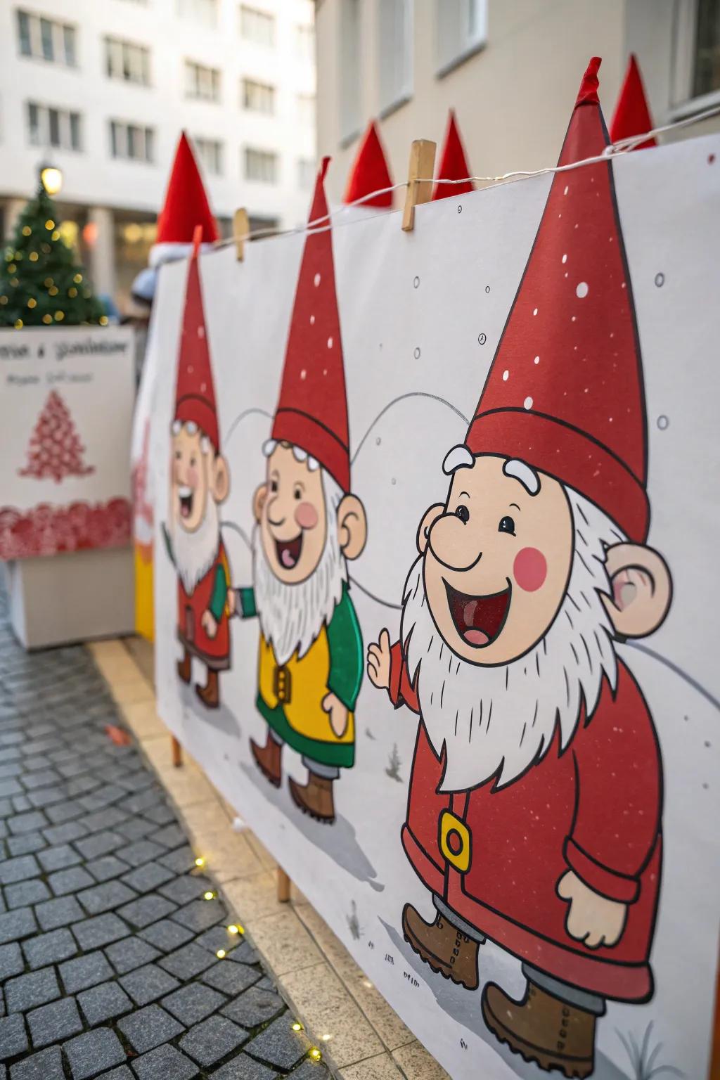 Add charm to your holiday art with Christmas gnomes.