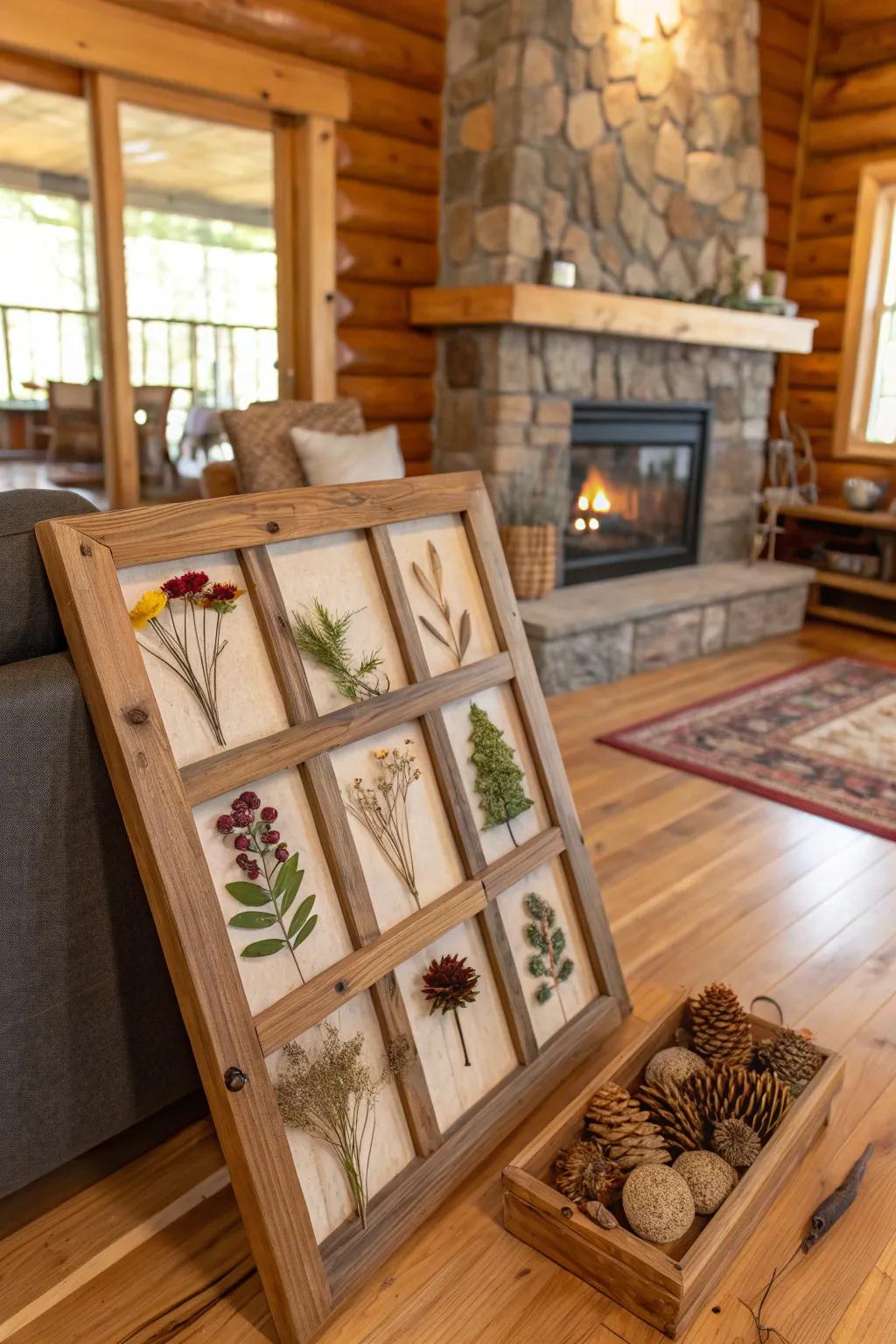 A rustic wood frame adds charm to your collage board.