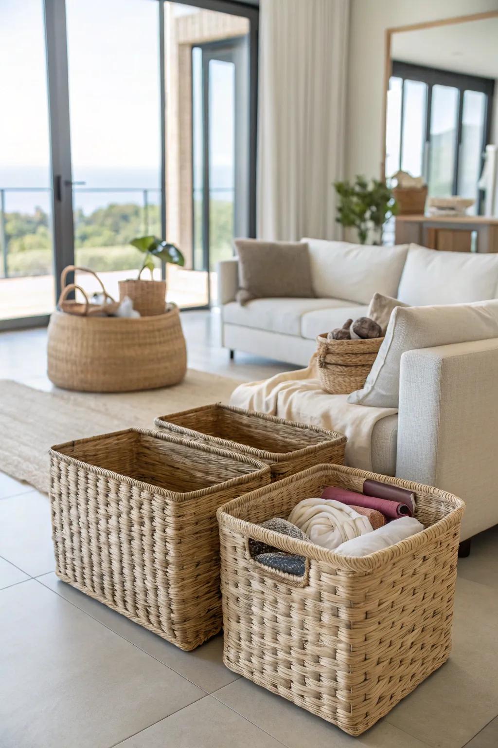 Stylish storage baskets that offer both form and function.