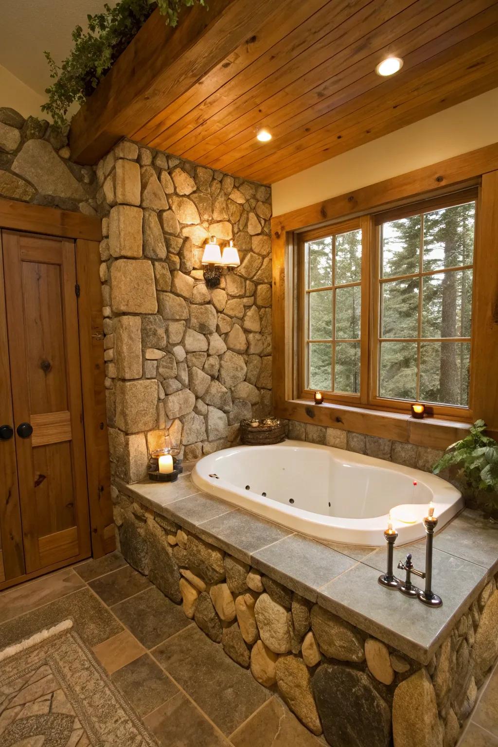 Natural materials introduce warmth and a touch of nature to your bathroom.